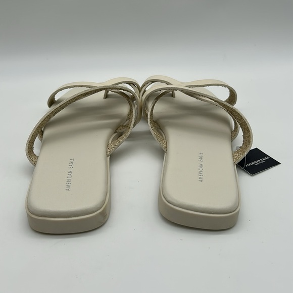 2498- American Eagle Women’s Strappy Sandals Cream Genuine Leather Size 7 NWT - Picture 4 of 6